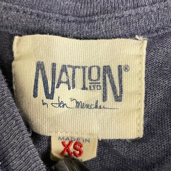 Nation LTD Phoebe Seam Front Slubbed Knit Mini Tank Dress Blue Sz XS Casual - Picture 7 of 7